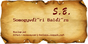 Somogyvári Balázs névjegykártya